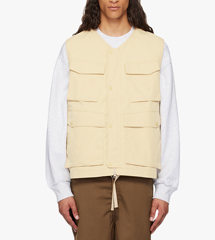 Twill vest jacket