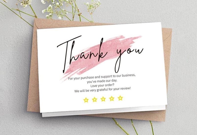 Clothing Package Thank You Cards