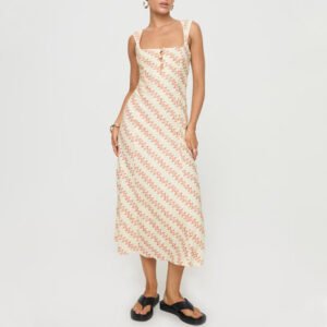 Women's Linen Blend Midi Dress – Premium Fabric and Custom OEM Production
