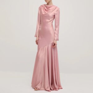 Pink Satin Evening Maxi Dress – OEM Fashion Factory for Global Brands
