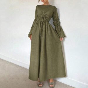 Elegant Casual Autumn Maxi Dress – OEM Manufacturer for Global Brands