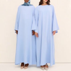 Pastel Blue Spanish Sleeve Abaya – OEM Manufacturer